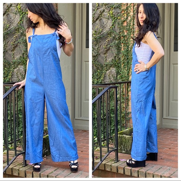 ✨LAST ONE✨Chic denim wide leg jumpsuit - Picture 2 of 8